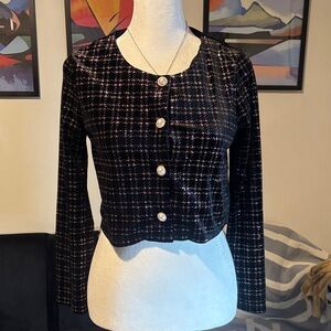 Love Squared Black and White Long Sleeve Top